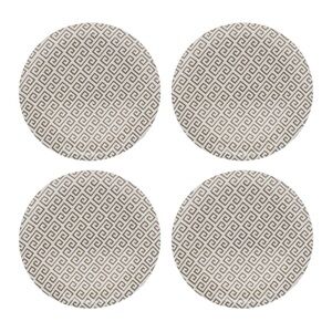 Godinger Geometric Melamine Dinner Plate Set of 4